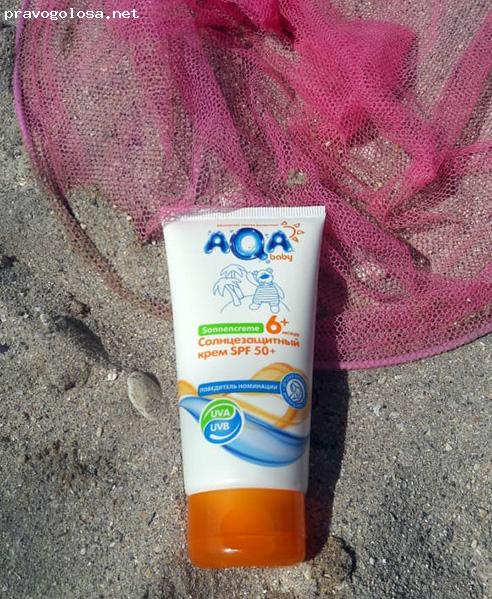 Отзыв на Детский солнцезащитный крем Аква беби