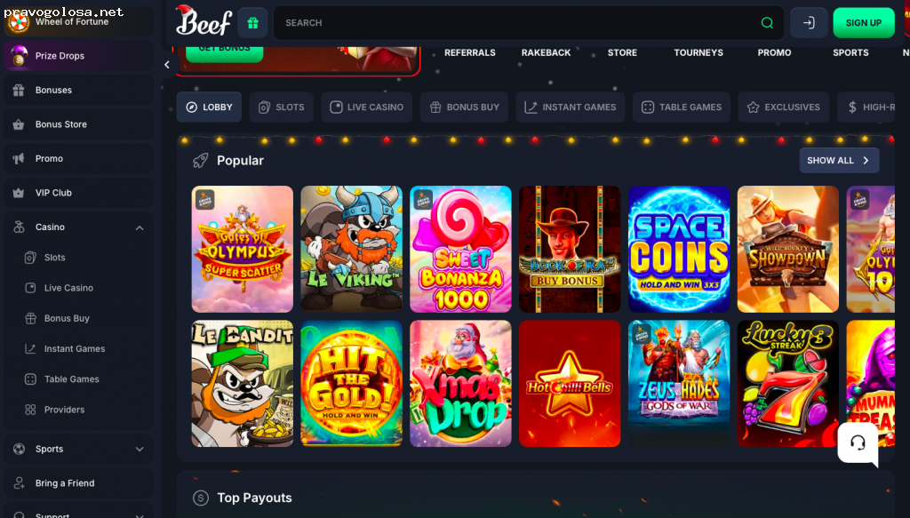 Отзыв на BeefCasino30