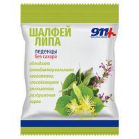 Леденцы 911 Шалфей, липа с витамином С без сахара Леденцы 911 Шалфей, липа с витамином С без сахара