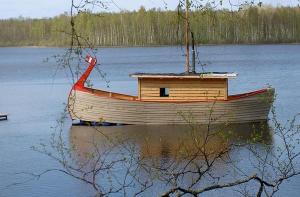 Плавучая баня в Валдайском Эко - клубе