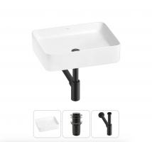 Накладная раковина для ванной комнаты Wellsee Mint 20212482R в наборе 3 в 1 Накладная раковина для ванной комнаты Wellsee Mint 20212482R в наборе 3 в 1